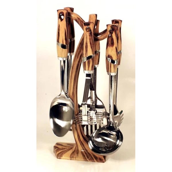 PRZYBORY KUCHENNE 7EL. DREWNOPODOBNE 12103