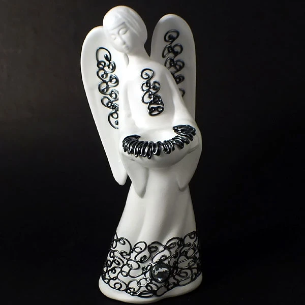 CER-ANIOŁ AMOR *DEKOR SREBRO* C-121DS