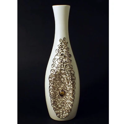 CER-BUTELKA WKLĘSŁA *DEKOR ZŁOTY* C-068DZ