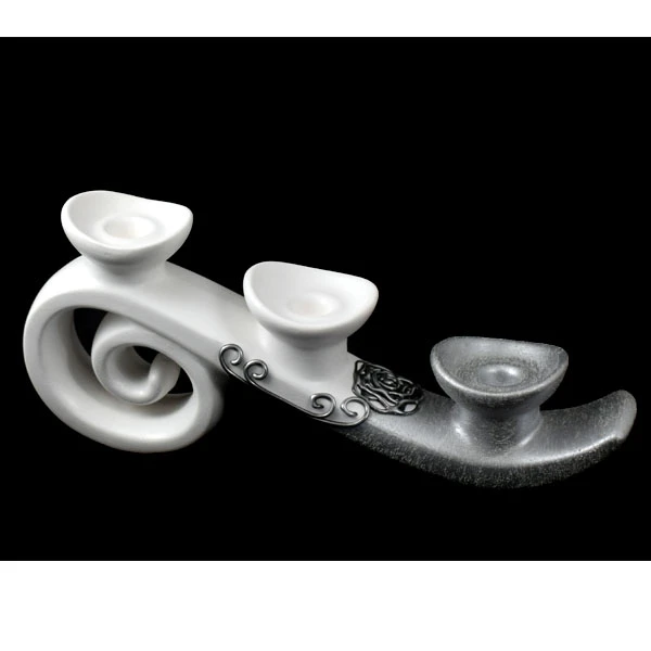 CER-ŚWIECZNIK ZJEŻDŻALNIA SPIRALA *1/2 RÓŻA-BIAŁY* C-900-1/2R