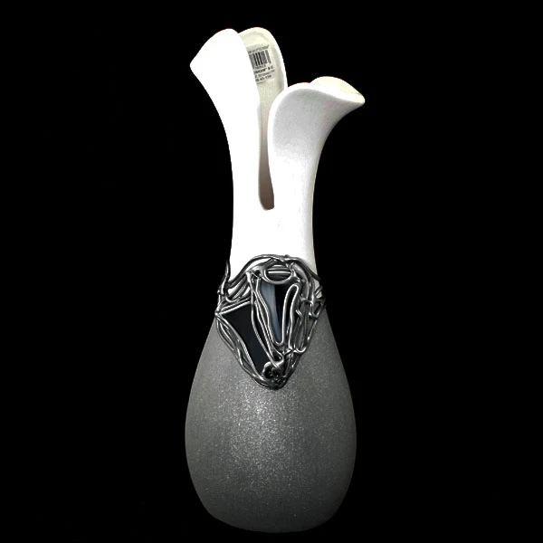 CER-WAZON TULIPAN SMUKŁY DUŻY *DECOR WITRAŻ 1/2 BROKAT BIAŁY* C-523-1/2W