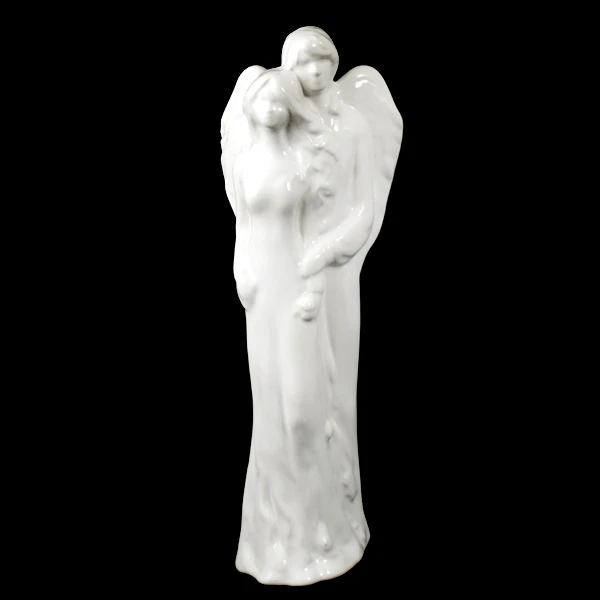 CRK-AKT MŁODA PARA ZE SKRZYDŁAMI *SZKLIWO BIAŁE* C-934SZB