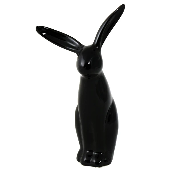 CRK-ZAJĄC KLAPNIĘTE UCHO MAŁY *SZKLIWO CZARNE* C-825SZK