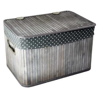 DM-KOSZ WIKLINOWY PROSTOKĄTNY WYŚCIELANY Z/P *L* H27 30X43 YD18432/L SZARY