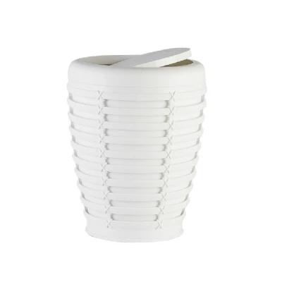 KATEX-KOSZ NA ŚMIECI OKRĄGŁY *PALM* 7,5L *BIAŁY*