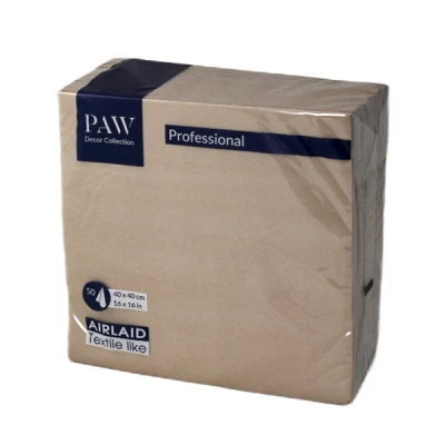 PAW-SERWETKI AIRLAID 40*40 MONOCOLOR BEŻ /50/ *9111*