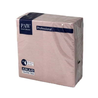 PAW-SERWETKI AIRLAID 40*40 MONOCOLOR GOLDEN ROSE /50/ *9194*