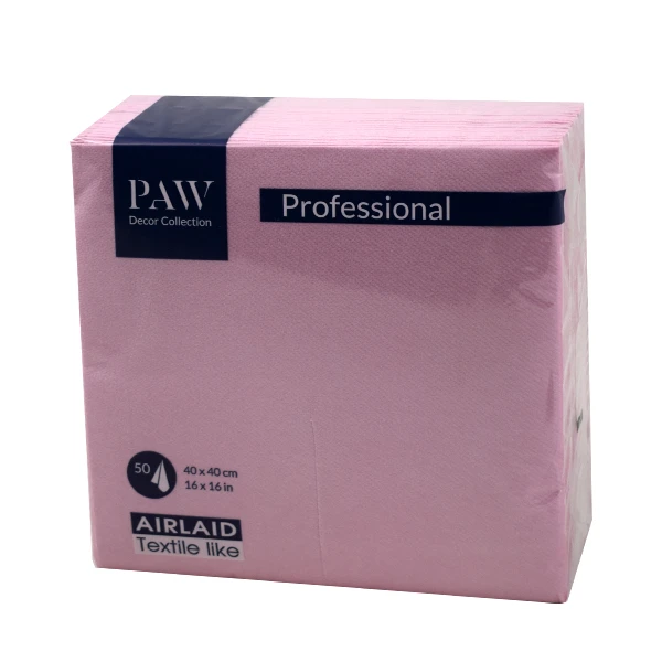 PAW-SERWETKI AIRLAID 40*40 MONOCOLOR LIGHT ROSA /50/ *9104*