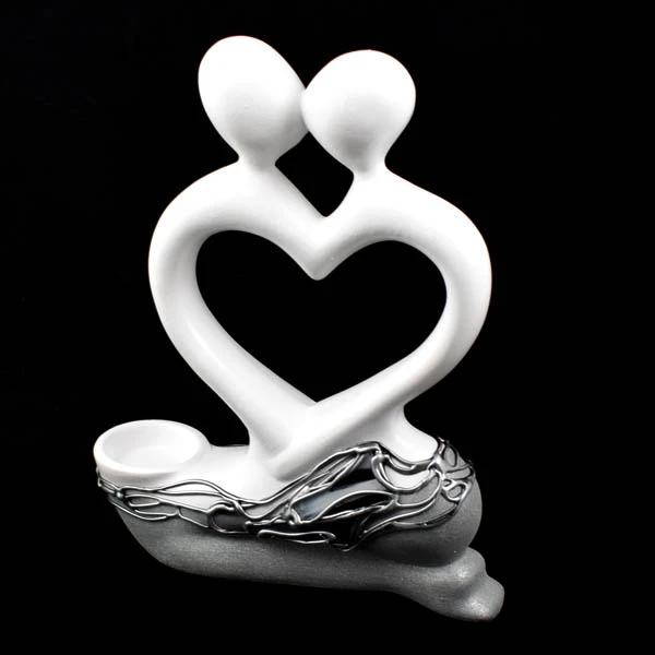 CER-AKT SERCE DUŻY *DECOR WITRAŻ 1/2 BROKAT BIAŁY* C-401-1/2W