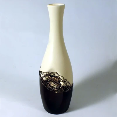 CER-BUTELKA WKLĘSŁA *DEKOR 1/2 BRĄZ* C-068BR