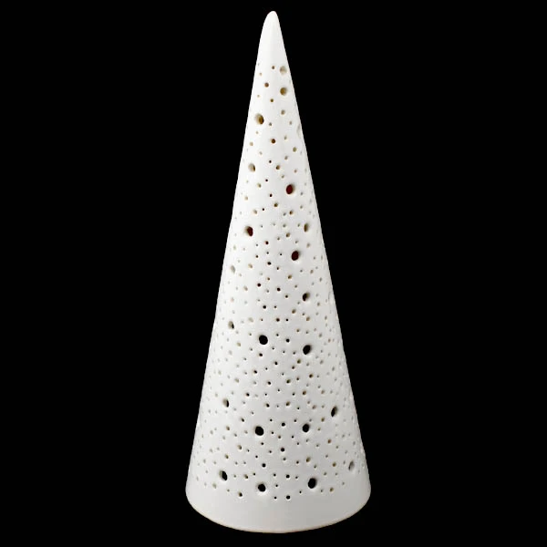 CER-CHOINKA STOŻEK MAŁA Z DZIURKAMI *SZKLIWO BIAŁE* C-899SZB