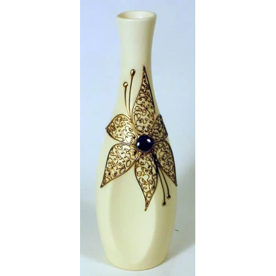 CERKAM-BUTELKA WKLĘSŁA DEKOR SZARY C-068DSZ