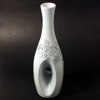 CERKAM-BUTELKA WKLĘSŁA Z DZIURĄ DECOR SZARY C-064DSZ