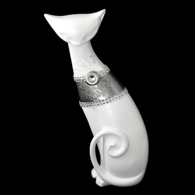 CER-KOT Z OGONKIEM DUŻY *DEKOR PASEK-BIAŁY* C-395P