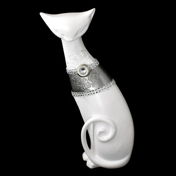 CER-KOT Z OGONKIEM DUŻY *DEKOR PASEK-BIAŁY* C-395P