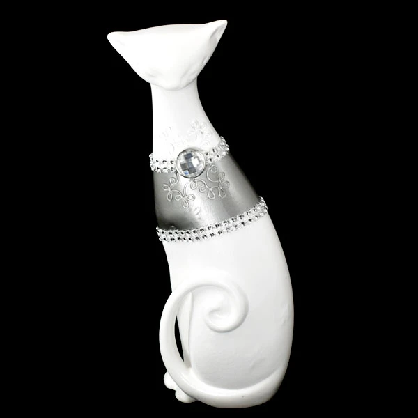 CER-KOT Z OGONKIEM MAŁY *DEKOR PASEK-BIAŁY* C-396P