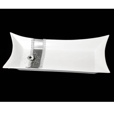 CER-TACKA ROGI MAŁA *DEKOR PASEK-BIAŁY* C-371P