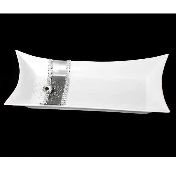 CER-TACKA ROGI MAŁA *DEKOR PASEK-BIAŁY* C-371P