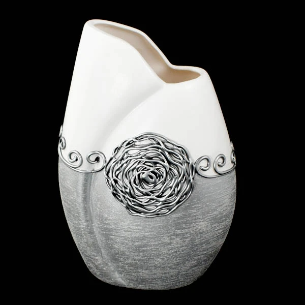 CER-WAZON USKOK *DEKOR 1/2 RÓŻA-BIAŁY* C-708-1/2R