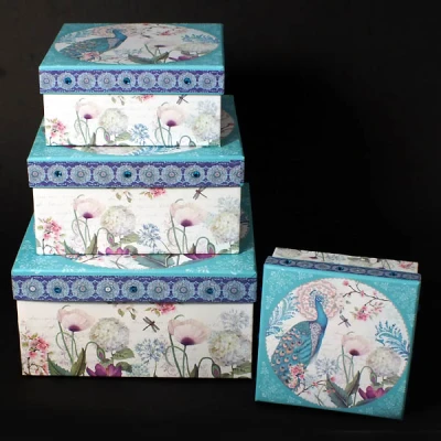 GARDEN-KPL. 4 PUDEŁEK KWADRATOWYCH *H5147-C416