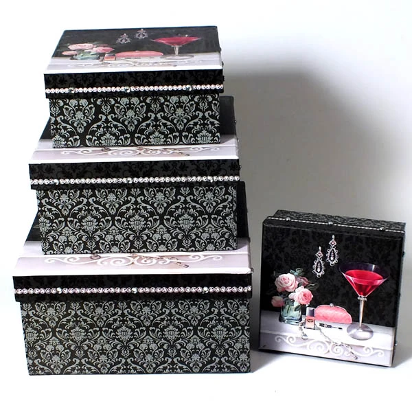 GARDEN-KPL. 4 PUDEŁEK KWADRATOWYCH *H5147JM-C310*