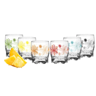 GLA-KPL. 6-SZKLANEK 250ML *KWIATY*