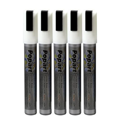 HENDI-MARKERY DO TABLICY KPL. 5SZT-WĄSKA KOŃCÓWKA - BIAŁE 664209