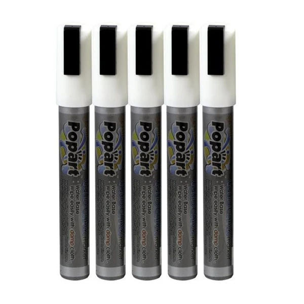 HENDI-MARKERY DO TABLICY KPL. 5SZT-WĄSKA KOŃCÓWKA - BIAŁE 664209