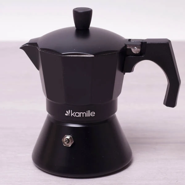 KAWIARKA ALUMINIOWA 150ML CZARNA/MARMUR 2511/MR