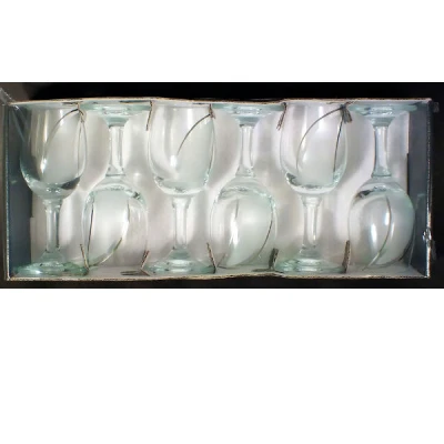 KPL.6 KIELISZKÓW DO WÓDKI *SALSA* WSTĘGA PLATYNA