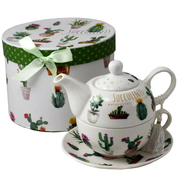 MMG-FILIŻANKA+SPODEK+DZBANEK 42267 KAKTUS