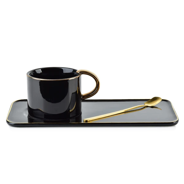 MON-FILIŻANKA ZE SPODKIEM 200ML CZARNA CYNTHIA 5970