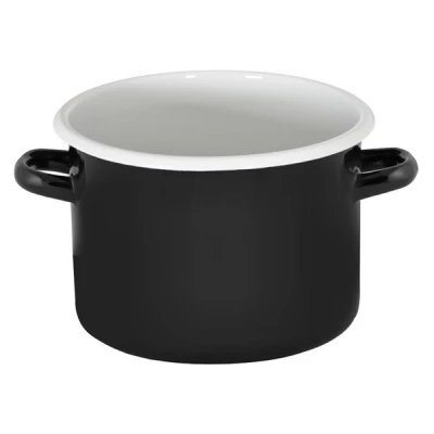 RYB-GARNEK EMALIOWANY GŁADKI 22CM 5,5L CZARNY 1617