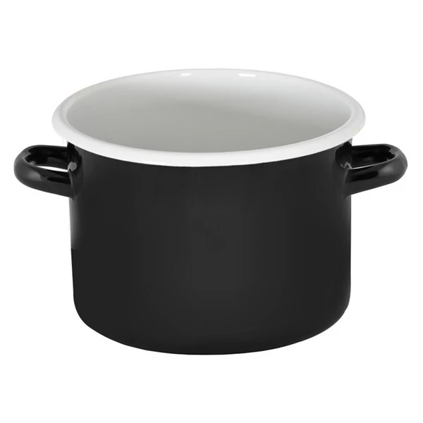 RYB-GARNEK EMALIOWANY GŁADKI 22CM 5,5L CZARNY 1617