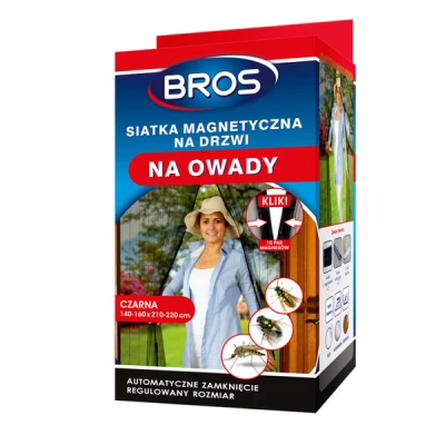 BROS-SIATKA DO DRZWI MAGNETYCZNA 160*220 BIAŁA