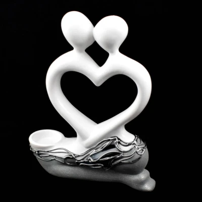 CER-AKT SERCE DUŻY *DECOR WITRAŻ 1/2 BROKAT BIAŁY* C-401-1/2W