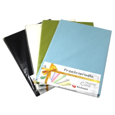 PRZEŚCIERADŁO BAWEŁNIANE 200X220 BIAŁE NA ŁÓŻKO PODWÓJNE DWUOSOBOWE