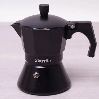 KAWIARKA ALUMINIOWA 150ML CZARNA/MARMUR 2511/MR