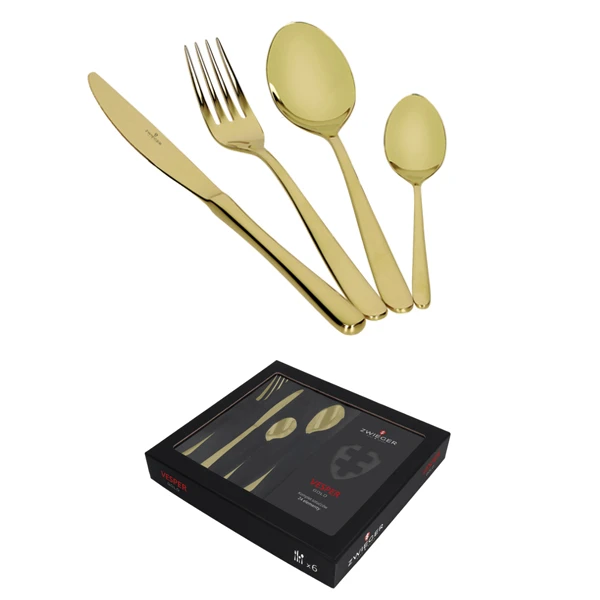 ZWIEGER-KPL. 24 EL. SZTUĆCÓW *VESPER GOLD*