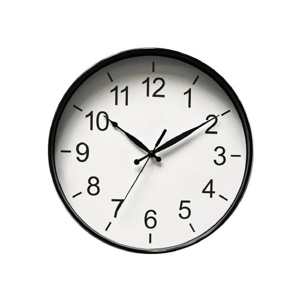 AS-ZEGAR ŚCIENNY 35CM BIAŁA TARCZA/CZARNY