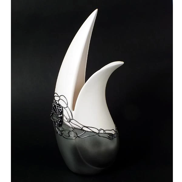 CER-WAZON DELFIN DUŻA *DECOR 1/2 SREBRO* C-570-1/2S