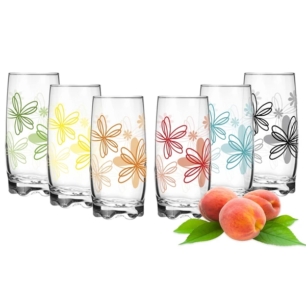 GLA-KPL. 6-SZKLANEK 350ML *KWIATY*