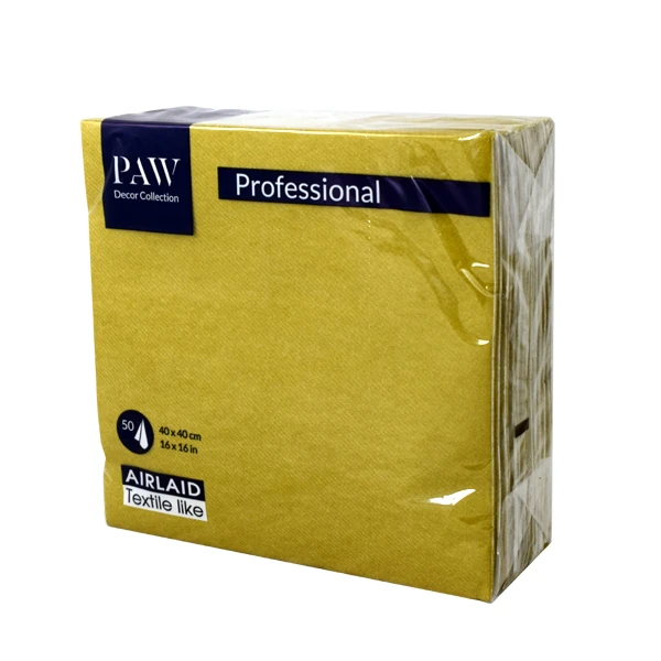 PAW-SERWETKI AIRLAID 40*40 MONOCOLOR GOLD /50/ *AAN000109*