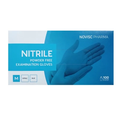 RĘKAWICZKI NITRILE *M* NIEBIESKIE /100/ PHARMA