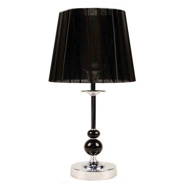 TOM-LAMPKA NOCNA 41,5CM CZARNE KULKI/CZARNY ABAŻUR  LC01