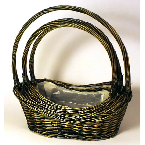 DM- KPL.3-KOSZYKI WIKLINOWE ZIELONE ZX9194S/3