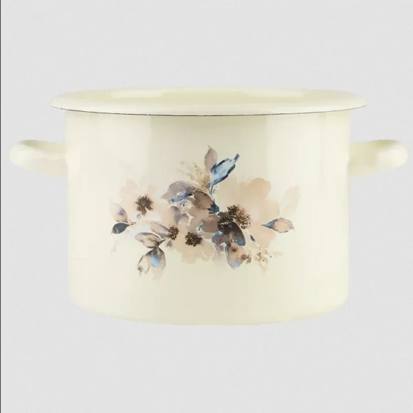 RYB-GARNEK EMALIOWANY ZDOBIONY 18CM 3L JAŚMIN 1612/2