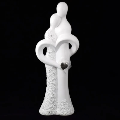 CER-AKT PARA W OBJĘCIACH SERCA DUŻA *KOLEKCJA BIAŁA* C-852KB