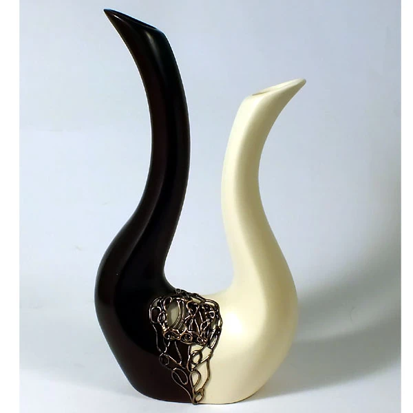 CER-WAZON HARFA DUŻA *DECOR 1/2VENGE/BRĄZ* C-201-1/2DV/BR