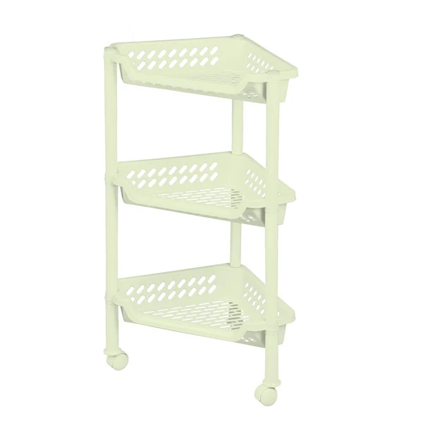 REGAŁ ŁAZIENKOWY 3 PÓŁKI BIAŁY PLASTIKOWY 125x80x30 cm NAROŻNY